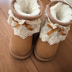 cottoliコトリ　レース付きムートンブーツ　14.0cmの画像