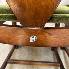  ヴィンテージチェア　ナガノインテリア　ベロアチェア　6脚セットの画像