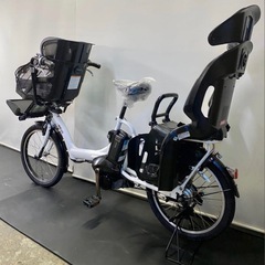 1年保証 1都4県全域送料無料 　ヤマハ　パスキッス　20インチ　子供乗せ　白色　電動アシスト自転車 g125の画像