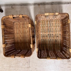 レトロ特大竹かごの画像