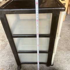 収納ケース　三段　整理整頓　キャスター付き　ナカバヤシ　318×416×685mmの画像