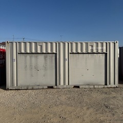 埼玉県 激安 見学可能 コンテナ シャッター　倉庫 プレハブ倉庫　海上コンテナ 物置 バイクガレージ 20フィートの画像