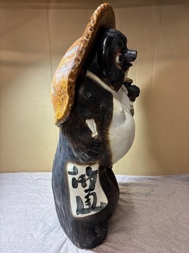 ※終了※★信楽焼★狸 タヌキ 信楽狸 陶器 オブジェ インテリア 八相縁起 縁起物・高さ73cm×幅40cm