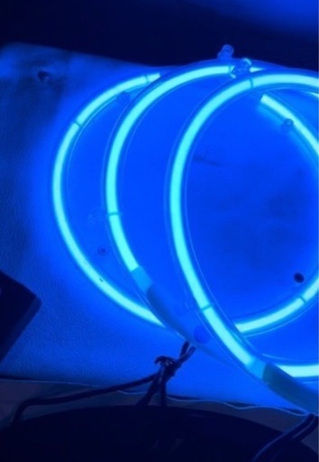車ネオン管リング 青2個 当時物 ネオン管 ネオンリング ウーファー