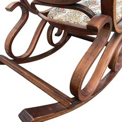 アンティーク ゴブラン織り ロッキングチェア 花柄 木製椅子