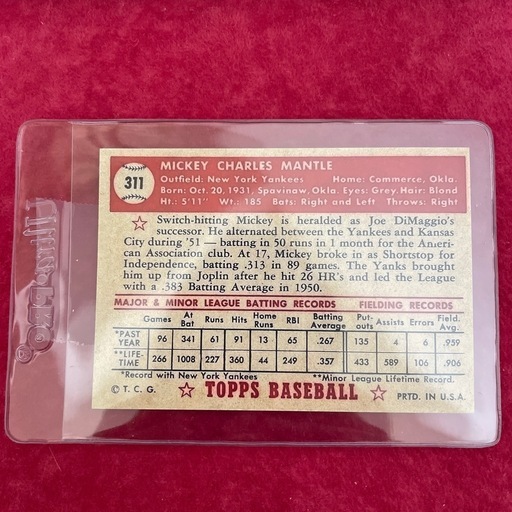 Mickey Mantle　ミッキーマントル　ラスト1枚（入手不可）
