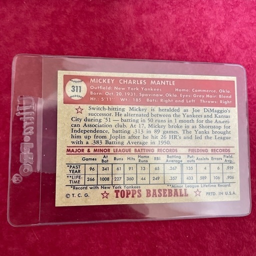 Mickey Mantle　ミッキーマントル　ラスト1枚（入手不可）