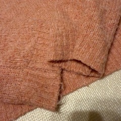 ウール混MIXショート丈ニットトップス［ze668］ピンクの画像