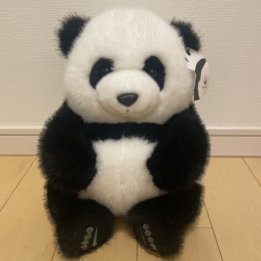 タグ付き】中国土産リアルパンダぬいぐるみ (かぴばら) つくばの