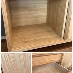 大川家具　サイドボード　キャビネット　150cm 引き渡しは2月の画像