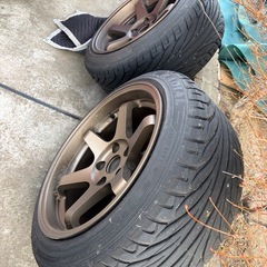 TE37風17インチ9.5j+0 ホイールタイヤ４本セットの画像