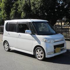 車検Ｒ８年１１月３０日　タントカスタム　上級ターボ　純正フルエアロ　ピラーレス　電動パワスラ　広い　美車　地デジTV　ドラレコ　ETCの画像