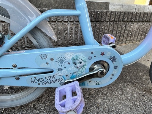エルサ　アナと雪の女王　女の子　パステルブルー　自転車　16インチ