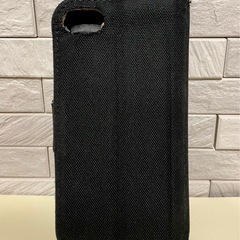 中古 iPhone スマホケース 7/8/SE2/SE3 手帳型 ブラック 黒の画像