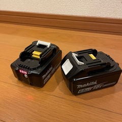 マキタ純正、電動工具リチウムイオンバッテリー　2個
セットの画像