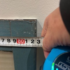 昭和レトロ 横縞ガラス 木枠入り 室内窓 82×46cm｜同サイズ2枚セット｜直接受け渡しの画像