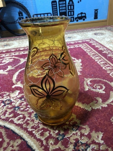 ボヘミアガラスの花瓶 (かさ) 戸塚安行のインテリア雑貨/小物《置物