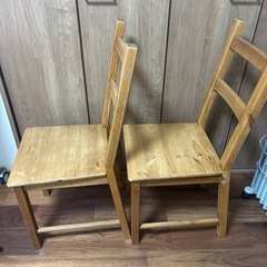 木製チェア 2脚セット｜ナチュラル｜ダイニング・学習用にの画像