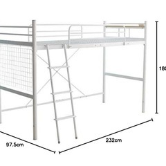 【予定者様決定】ロフトベッド白の画像