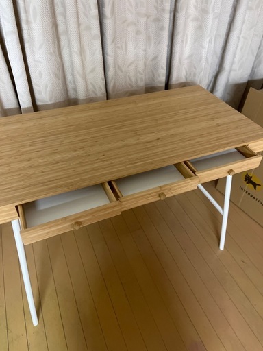 IKEA テーブル 引き出し付き 1月29日までの出品です