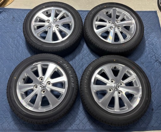 スズキエブリイワゴンDA17W純正タイヤホイールセット新車外し美品中古