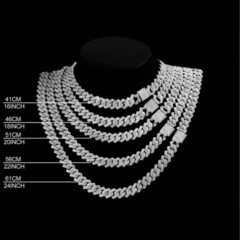 『即日発送』 925 高品質ラインストーンネックレス　16インチ41cmの画像