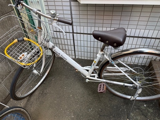 【取引中】フレッシュタウン276ホワイト自転車