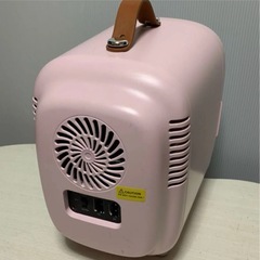 Envntor LEDライト付きミラー 冷蔵庫 ピンク ポータブル MFA-5L-Sの画像