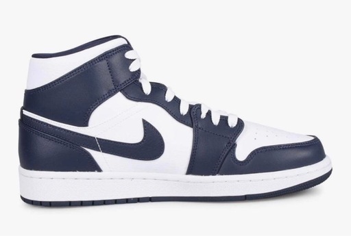 新品未開封　　AIR JORDAN 1 MID HYPER  スニーカー ブルー 554724-077 [並行輸入品]