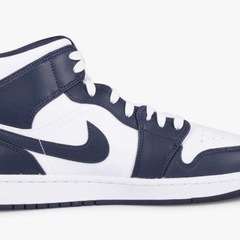 新品Nike Air Jordan 1 ネイビー/ホワイト ハイカットシューズの画像