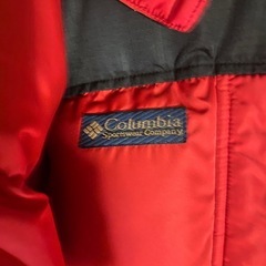 Columbia コロンビア 90s ダウンジャケット L レッド ヌ　フード脱着の画像