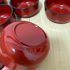 新品！汁椀5個セット　赤の画像