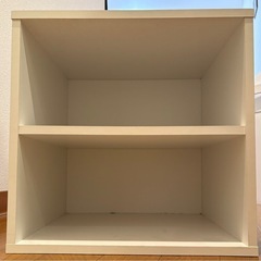 キューブボックス 棚付 ホワイトの画像