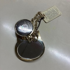 黒猫　ミラー付き時計の画像