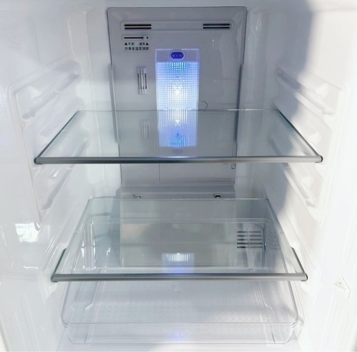 (送料無料) 2021年 極美品 冷蔵庫 SHARP プラズマクラスター ガラス製ドア 格安販売 ③