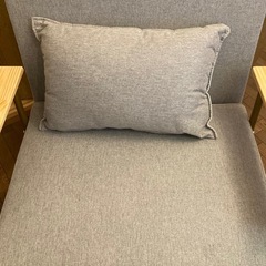 【取引中】ソファベッド　1人掛け　シングルベッド　グレー　美品の画像