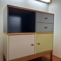 「取引中」美品木製キャビネット　収納棚の画像