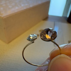 指輪 リング フリーサイズ ストーン ゴールドの画像