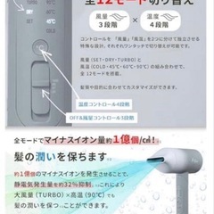 新品 マイナスイオン ドライヤー 速乾 大風量の画像