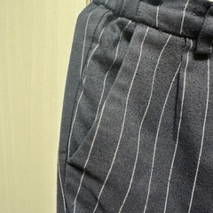 ネイビー ストライプ イージーパンツの画像