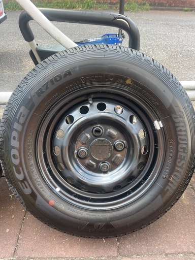 新車外し　ダイハツ　アトレー ハイゼット　トラック　145/80-12 鉄チン　４本セット