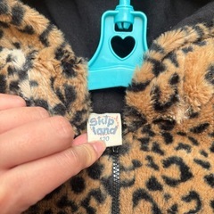 SkipLand🐱ヒョウ柄耳ありアウター120cmの画像