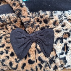 SkipLand🐱ヒョウ柄耳ありアウター120cmの画像