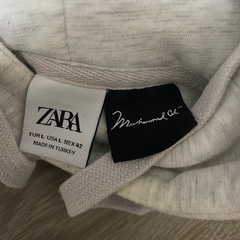 【ZARA ザラ メンズ】モハメドアリ フードあり スウェット 裏起毛の画像
