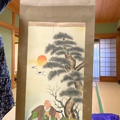 掛け軸　高砂　長寿の画像