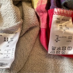 ベビー服　キッズ服　80㎝　長袖　2枚セット　保育園　幼稚園着の画像