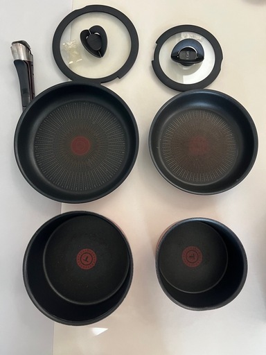 T-fal フライパン鍋セット (ひら) 長野の調理器具《鍋、グリル》の中古