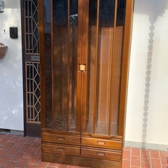 浅川木工 ヴィンテージ風 食器棚飾り棚 キャビネット (トイトイ1212