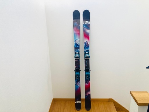 ZUMA スキー板 163cm ツインチップ フリースタイルスキー ビンディング付き ツマ プロパイプ　