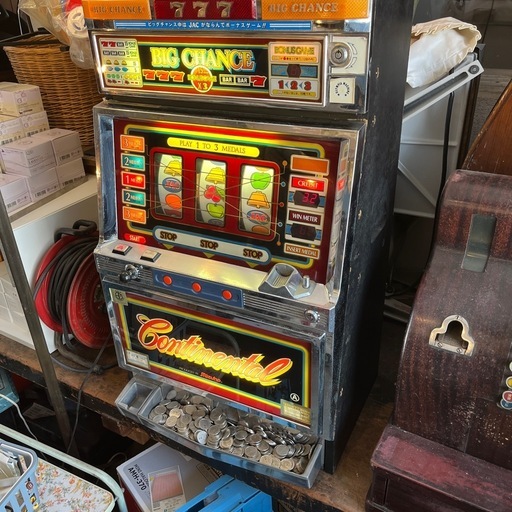 【通電確認済み】パチスロ実機 コンチネンタル4XZ 昭和レトロ 通電確認済み】パチスロ実機 コンチネンタル4XZ 昭和レトロ 通電確認